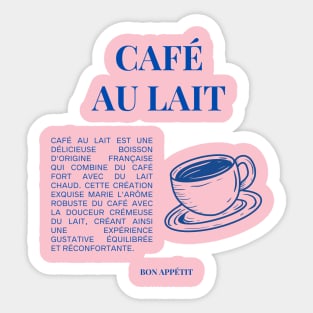 Café au Lait Graphic and Text Sticker